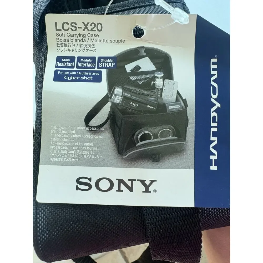Sony LCS-X20 Camera Camcorder Soft Carrying Bag Adjustable Shoulder Strap BLACK